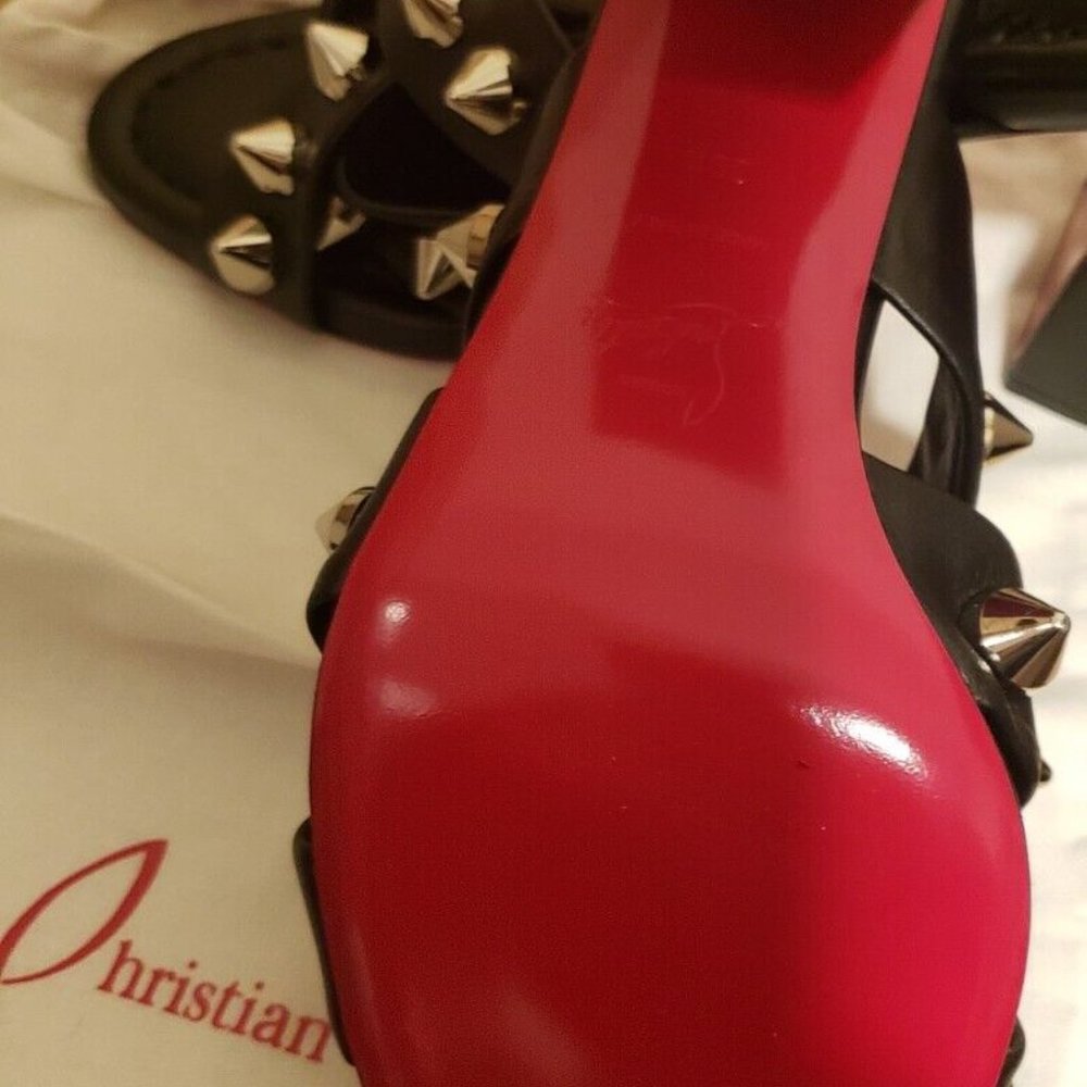 Christian Louboutin SPIKA CLUB Spiked Leather Mule - Picture 7 of 10